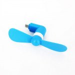 Wholesale Micro USB Android V8V9 Portable Cell Phone Mini Electric Cooling Fan (Blue)